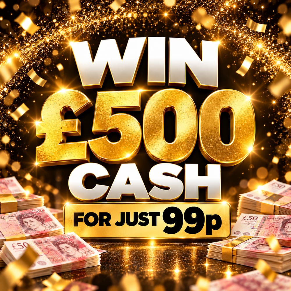 WIN £500 CASH FOR JUST 99P