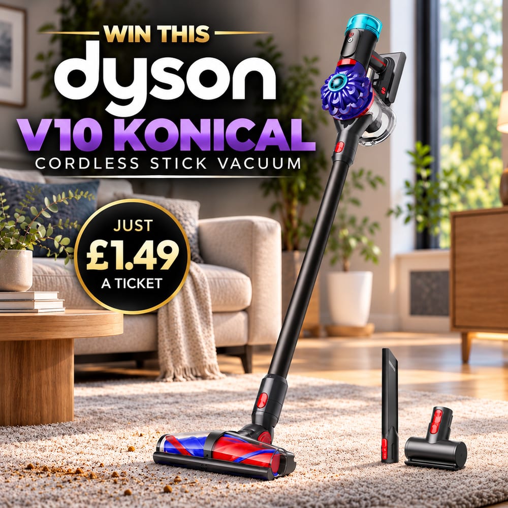WIN THIS DYSON V10 KONICAL CORDLESS STICK VACUUM